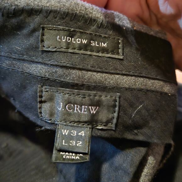 J.Crew Ludlow Slim Gray Dress Pants Men’s W34 L32 Modern Fit - Picture 3 of 8